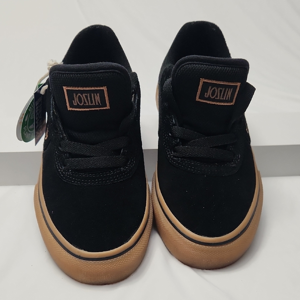 Etnies Skateboard Shoes Joslin Vulc Black Suede Size 6 - Picture 2 of 11